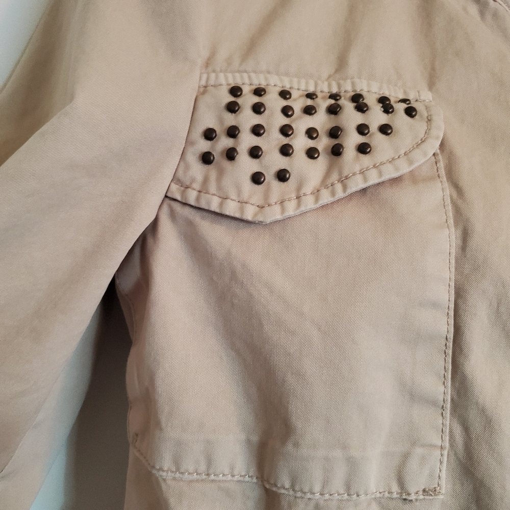 Zara Basic Utility Jacket With Studded Pockets Si… - image 3